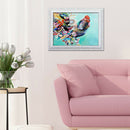 5D DIY Full Drill Diamond Painting Rooster Cross Stitch Mosaic Craft Kit