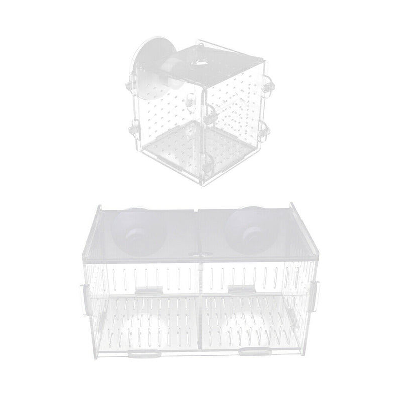 2x Pet Aquarium Tank Guppy Double Breeding Breeder Rearing Trap Box
