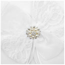 Lace Guestbook Pen Pen Holder for Wedding - White