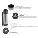 1.2L Stainless Steel Thermal Coffee Carafe, Double Walled Vacuum Flask Water and