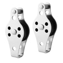 2 Pieces 316 Stainless Steel Pulley Blocks Rope Runner Kayak Boat Accessories