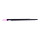 2*Double-end nail quartz cuticle remover pusher trimmer file manicure toolsOZ
