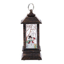 Christmas LED Glow Flame Candlestick Wind Light Decorative Ornaments,Snowma