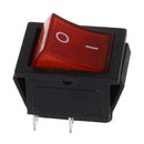 Red Light 4 Pin DPST ON/OFF Snap in Rocker Switch 15A/250V 20A/125V AC 28x2