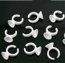 100pcs Glue Rings Disportable Pallet Holder Eyelash Extention Tatto Pigment TOCA
