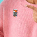 Creative Drink Cup Enamel Badge Brooch Lapel Shirt Collar Pins (Style 2) A