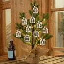 10pcs/bag DIY Wooden Clip Christmas Tree Pendant Handmade Pendant Gifts (G) A