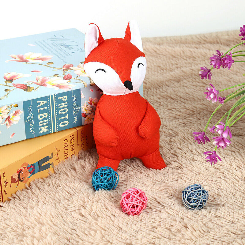 Plush Squeaky Dog Molar Bite Chew Toys Cute Animal Puppy Soft Playing (Red)