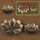 6 Holes Alloy Incense Burner Stick Holder Plate Buddhism Coil Lotus Censer