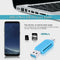 USB2.0 Micro USB OTG Card Reader for TF SD Memery Card for PC Phone (Blue)