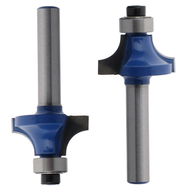 2pcs 1/2inch Round Router Bit - 1/4inch Shank - Woodworking Tool