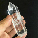 100% Natural Rock Clear Quartz Crystal Point Stone Wand Healing Mineral Specimen