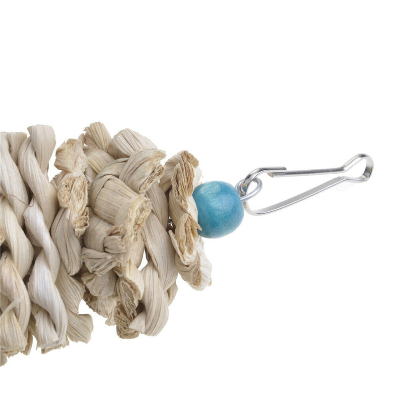 Parrot Bird Toys Chewing Bite Cage Hanging Bell Swing For Pet Birds Straw Toys