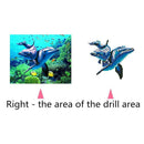 Dolphin Family 5D Diamond Painting Embroidery Craft Cross Stitch DIY Decor