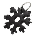 18 In 1 Stainless Steel Snowflake Multi tool Keychain Hand Tool Black