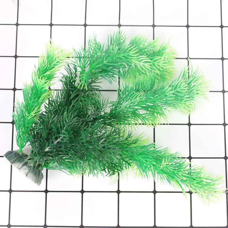 1x Aquarium Artificial Plant Fish Tank Ornament Grass Decoration Stone Base Tool