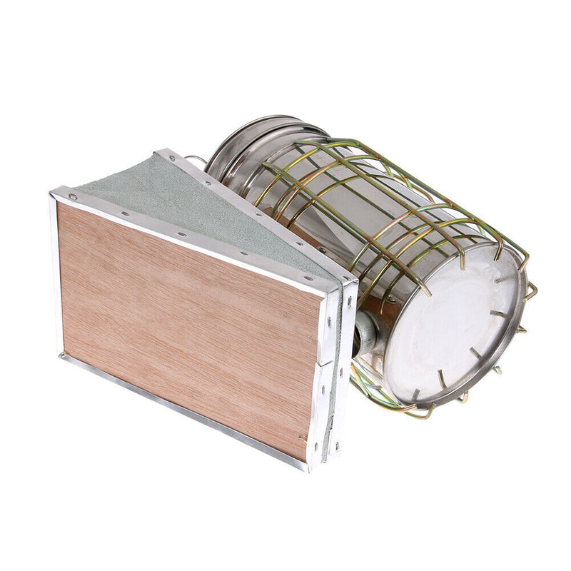 Bee Hive Smoker Stainless Steel w/ Heat Shield Protection Beekeeping Tool