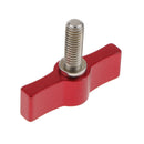 Aluminum T Type M6 Rotating Knob Handle Adjustable Thumb Lever Screw (Red,