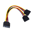 6in SATA Power Y Splitter Cable Adapter - M/F with 50CM SATA Data Cable (Po Y6Z3