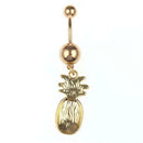 Fashion Women Pineapple Navel Nail Bar Piercing Belly Rings Body Jewelry A