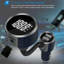 Bluetooth 4.2 Hands-free Car Kit LCD FM Transmitter USB Charger MP3 Player