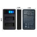 Safe Portable LCD Dual Battery Charger For Sony Alpha Series A6000 A6300 A6500
