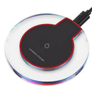 K9 Crystal Anti-slip Wireless Charger Ultra-thin Phone Charging Pad (Black)