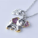 Lovely Elephant Shape Rhinestone Pendant Women's Necklace Jewelry Gift for Girl