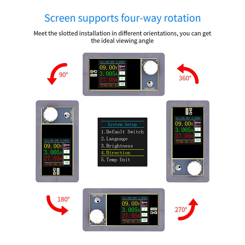 Digital Voltmeter Ammeter Programmable DP Power Supply module 50V 5AS Ew