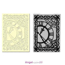 1pc Clock Plastic Embossing Folder Template For Scrapbooking DIY Photo
