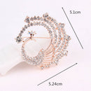 Crystal Peacock Animal Corsage Banquet Decoration Women Scarf Brooch PinJewel JR