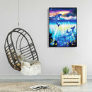 Dolphin Cross Stitch Embroidery Mural 5D DIY Full Drill Diamond Painting
