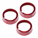 3 Red Style Anodized Aluminum AC Control Ring Knob Cover fit for VW Golf GTI MK7