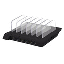 Multi Port Fast Charging USB Phone Charger Station Dock Stand AU Plug Black