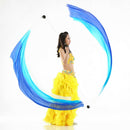 Belly Dance Silk Veil Poi Throw Balls Dancing Accessories Turqoise Blue