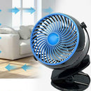 Mini Fan Blue Portable USB Fan Double Leaf Desktop Fan Ultra Quiet Summer Cooler