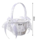 Lace Bowknot Wedding Basket Wedding Decor Storage Flower Container Supplies