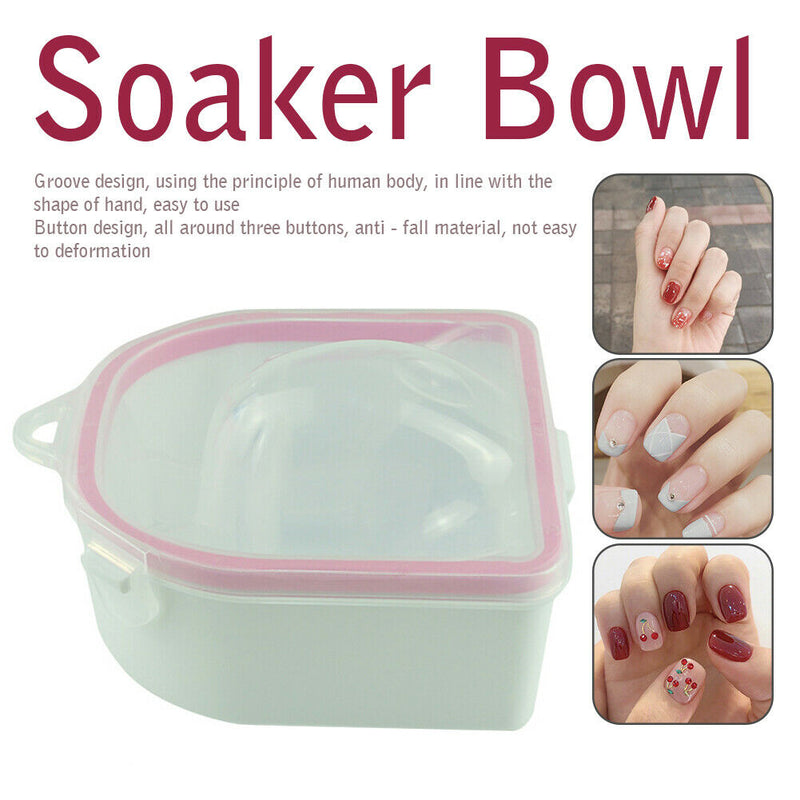 Manicure Nail Art Acrylic Tool Salon Soaker Bowl Separate Fingers Polish Remover