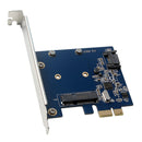 PCI-E PCIe To MSATA SSD And SATA 3.0 Combo Extender Adapter Card 6.0Gbps