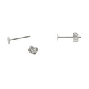 200 Pairs 4mm Iron Earring Posts and Backs Jewelry DIY Earring
