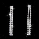 Crystal Rhinestone Necklace Drop Earrings Jewelry Set Wedding Bridal Party