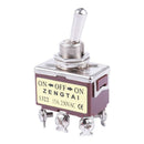 AC 250V 15A 6 Pin DPDT On/Off/On 3 Position Mini Toggle Switch