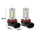2pcs DC 12V H8 5730 33SMD White LED Car Front Fog Light DRL Headlamp Bulbs