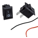 5 x AC 250V 3A 2 Pin ON/OFF I/O SPST Snap In Mini Boat Rocker Switch & 2x 3 E4R6