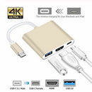 Type C to 4K HDMI USB 3.0 Charging HUB Adapter USB-C 3.1 Converter For Macboo OZ