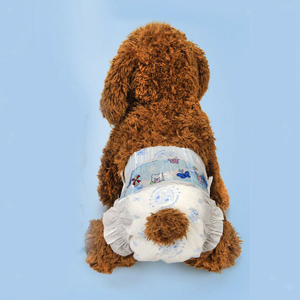 10pcs Disposable Dog Diaper Pet Puppy Nappy Pants Super Absorbent M