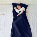 Lightweight Sleeping Bag Outdoor Hotel Travel Sleep Sack Pouch (Navy Blue) A
