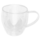 Clear Glass Cups Double-Layer Glass Coffee Mugs 150ml Dishwasher. Microwave,
