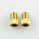 2 Pieces Car Bicycle Motorcycle Presta to Schrader Brass Tube Valve Adaptors