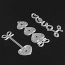 3pcs Love Lines Dies Stencil Craft Embossing Cut Die For DIY Scrapbooking